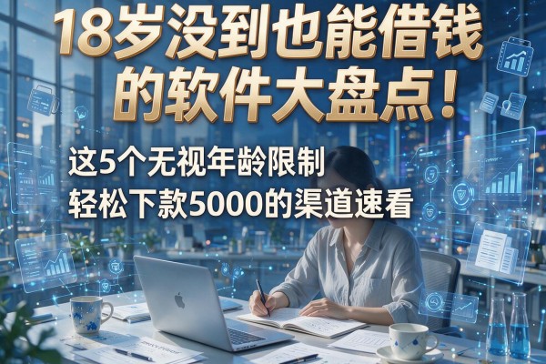 18岁没到也能借钱的软件大盘点！这5个无视年龄限制、轻松下款5000的渠道速看