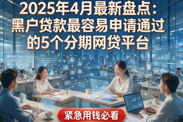 2025年4月最新盘点：黑户贷款最容易申请通过的5个分期网贷平台，紧急用钱必看！
