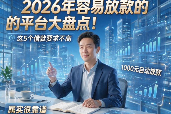 2026年容易放款的平台大盘点！这5个借款要求不高、1000元自动放款，属实很靠谱