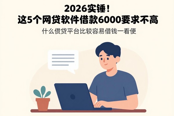 2026实锤！这5个网贷软件借款6000要求不高，什么借贷平台比较容易借钱一看便知