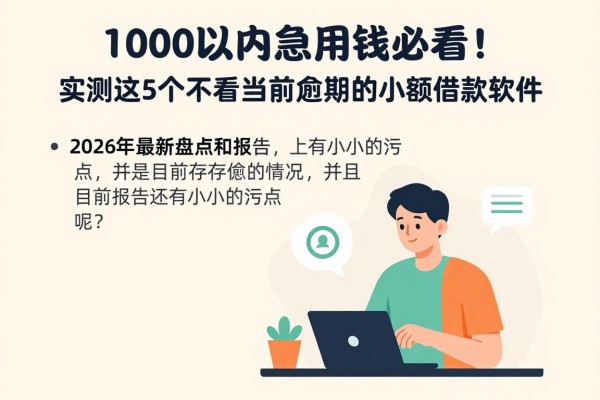 1000以内急用钱必看!实测这5个不看当前逾期的小额借款软件,2026年最新盘点