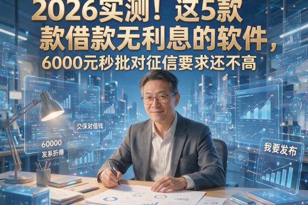 2026实测！这5款借款无利息的软件，6000元秒批对征信要求还不高