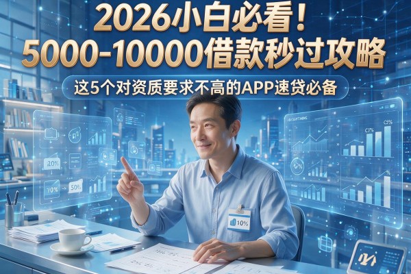 2026小白必看！5000-10000借款秒过攻略，这5个对资质要求不高的APP速贷必备