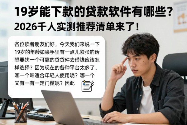 19岁能下款的贷款软件有哪些?2026千人实测推荐清单来了!