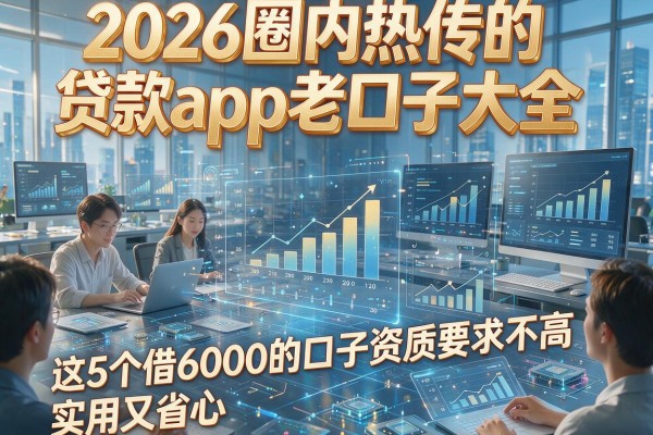 2026圈内热传的贷款app老口子大全,这5个借6000的口子资质要求不高,实用又省心!