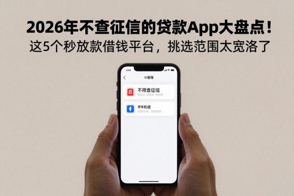 2026年不查征信的贷款app大盘点！这5个秒放款借钱平台，挑选范围太宽泛了