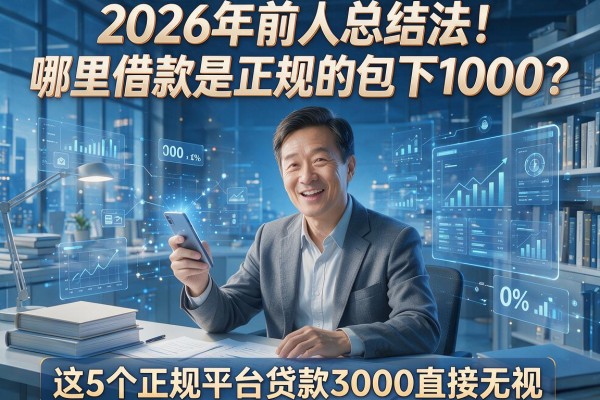 2026年前人总结法!哪里借款是正规的包下1000?这5个正规平台贷款3000直接无视!
