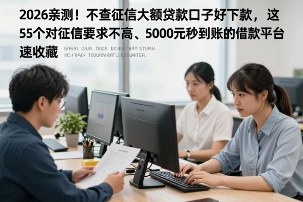 2026亲测！不查征信大额贷款口子好下款，这5个对征信要求不高、5000元秒到账的借款平台速收藏