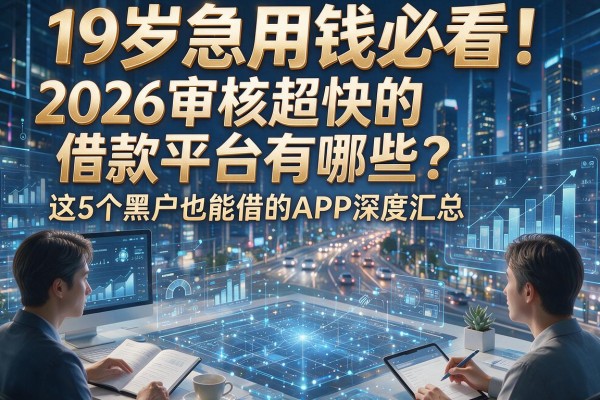 19岁急用钱必看!2026审核超快的借款平台有哪些?这5个黑户也能借的APP深度汇总