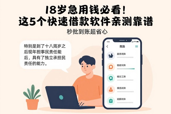 18岁急用钱必看！这5个快速借款软件亲测靠谱，秒批到账超省心