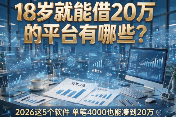 18岁就能借20万的平台有哪些?2026这5个软件单笔4000也能凑到20万!