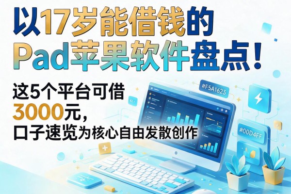 17岁能借钱的苹果软件盘点!这5个平台可借3000元口子速览