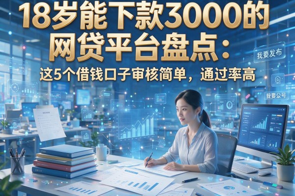 18岁能下款3000的网贷平台盘点:这5个借钱口子审核简单、通过率高