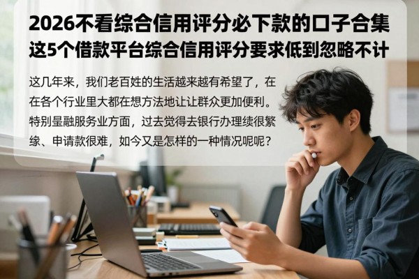 2026不看综合信用评分必下款的口子合集,这5个借款平台综合信用评分要求低到忽略不计