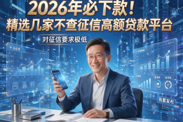 2026年必下款！精选几家不查征信高额贷款平台，对征信要求极低