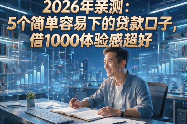 2026年亲测:5个简单容易下的贷款口子,借1000体验感超好!