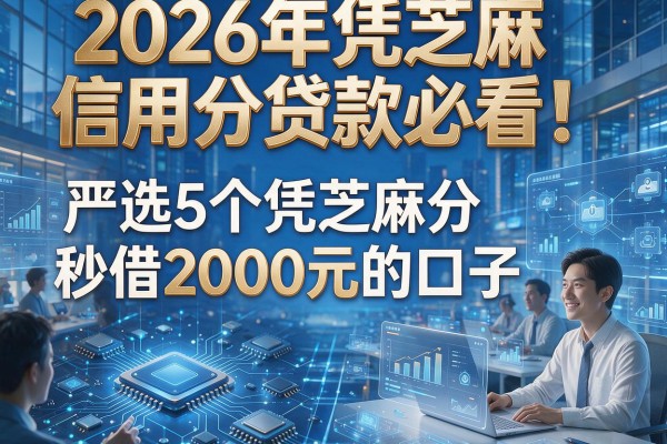2026年凭芝麻信用分贷款必看！严选5个凭芝麻分秒借2000元的口子