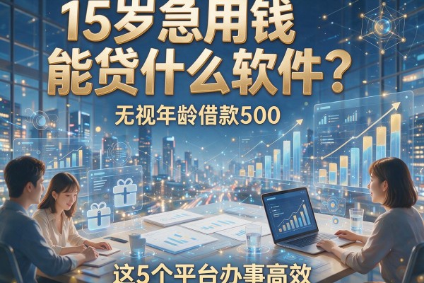 15岁急用钱能贷什么软件?无视年龄借款500,这5个平台办事高效!