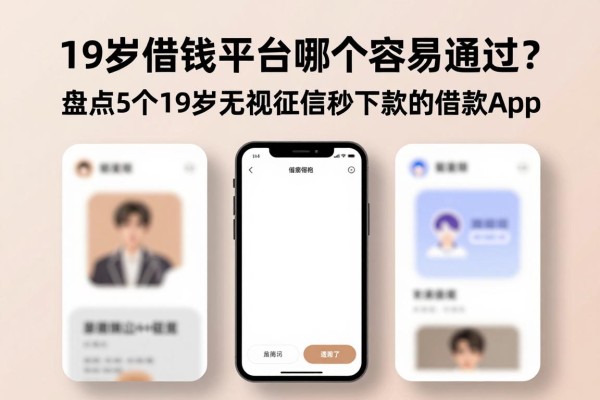 19岁借钱平台哪个容易通过？盘点5个19岁无视征信秒下款的借款App