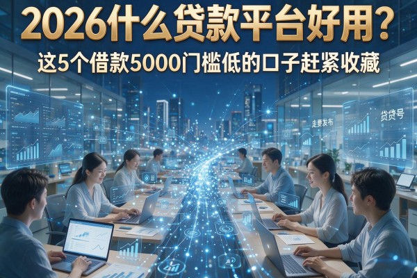 2026什么贷款平台好用?这5个借款5000门槛低的口子赶紧收藏!