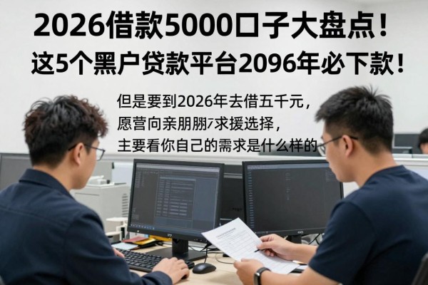 2026借款5000口子大盘点!这5个黑户贷款平台2026年必下款!