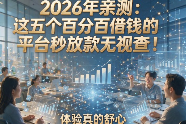 2026年亲测：这五个百分百借钱的平台秒放款无视查，体验真的舒心！
