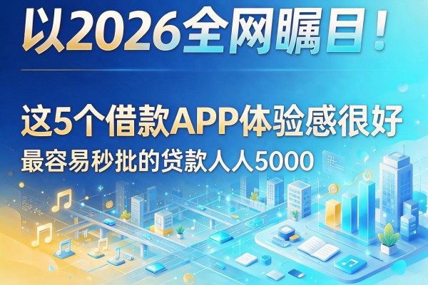 2026全网瞩目!这5个借款APP体验感很好,最容易秒批的贷款人人5000
