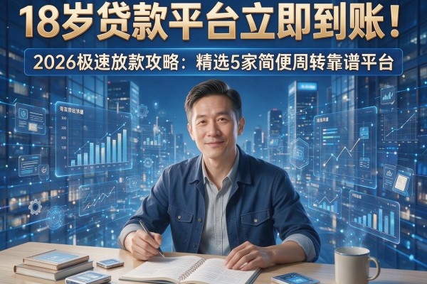 18岁贷款平台立即到账!2026极速放款攻略:精选5家简便周转靠谱平台