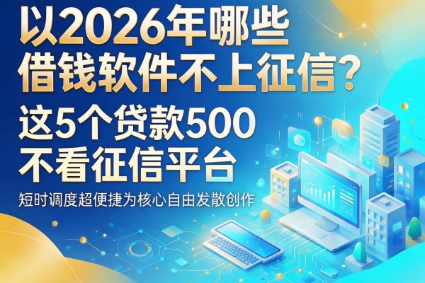 2026年哪些借钱软件不上征信?这5个贷款500不看征信平台,短时调度超便捷