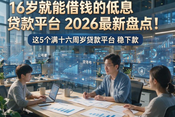 16岁就能借钱的低息贷款平台2026最新盘点!这5个满十六周岁贷款平台稳下款