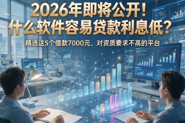 2026年即将公开!什么软件容易贷款利息低?精选这5个借款7000元、对资质要求不高的平台