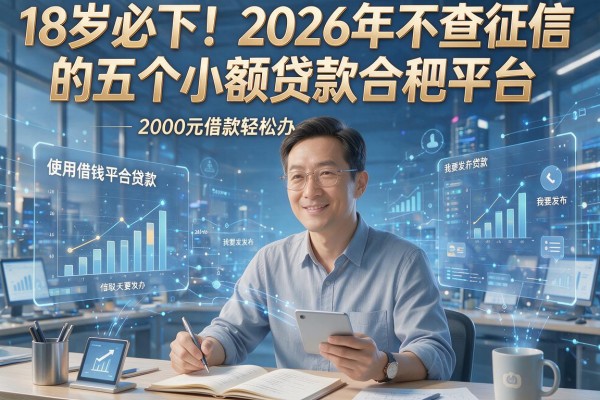 18岁必下!2026年不查征信的五个小额贷款合规平台,2000元借款轻松办
