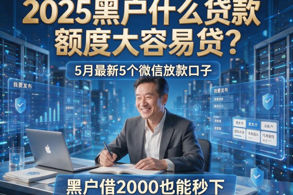 2025黑户什么贷款额度大容易贷？5月最新5个微信放款口子，黑户借2000也能秒下！