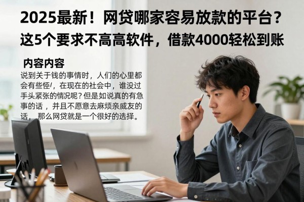 2025最新！网贷哪家容易放款的平台？这5个要求不高的软件，借款4000轻松到账