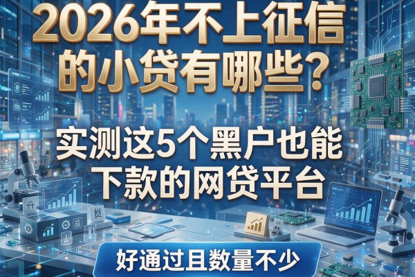 2026年不上征信的小贷有哪些？实测这5个黑户也能下款的网贷平台，好通过且数量不少！
