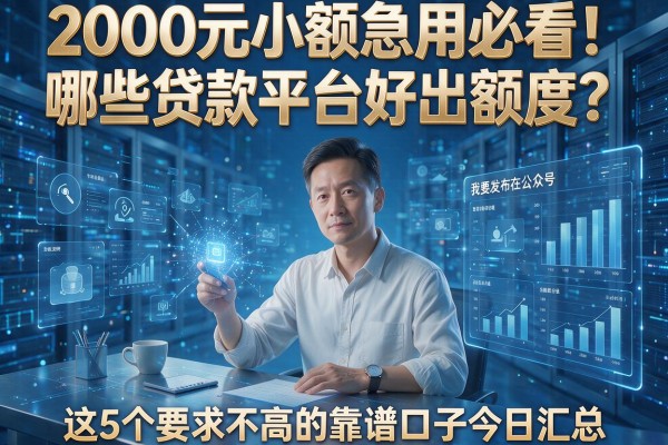 2000元小额急用必看!哪些贷款平台好出额度?这5个要求不高的靠谱口子今日汇总