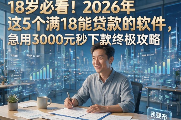 18岁必看！2026年这5个满18能贷款的软件，急用3000元秒下款终极攻略