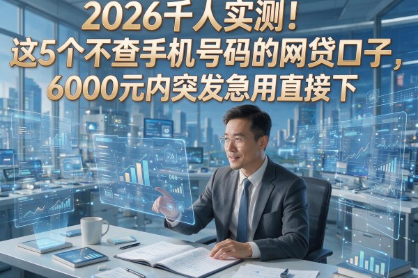 2026千人实测!这5个不查手机号码的网贷口子,6000元内突发急用直接下