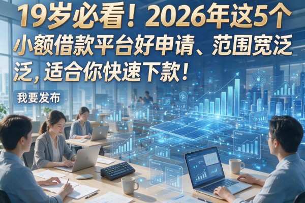 19岁必看!2026年这5个小额借款平台好申请、范围宽泛,适合你快速下款!