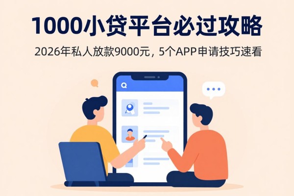 1000小贷平台必过攻略！2026年私人放款9000元，这5个要求不高的APP申请技巧速看