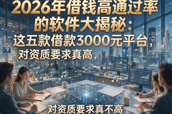 2026年借钱高通过率的软件大揭秘：这五款借款3000元平台，对资质要求真不高！