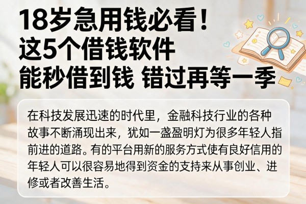 18岁急用钱必看!这5个借钱软件能秒借到钱,错过再等一季