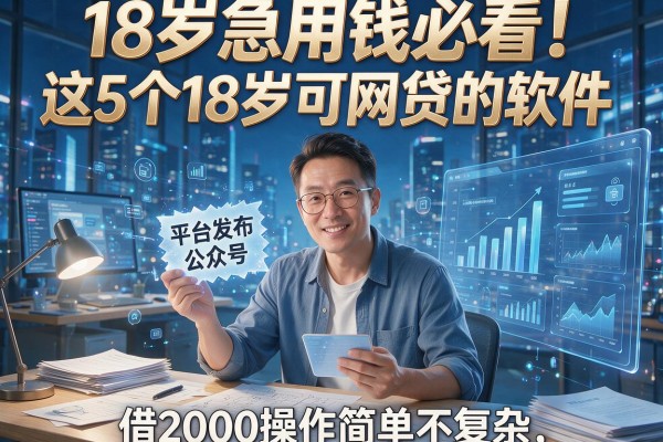 18岁急用钱必看！这5个18岁可网贷的软件，借2000操作简单不复杂