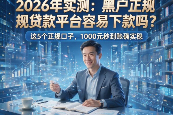 2026年实测:黑户正规贷款平台容易下款吗?这5个正规口子,1000元秒到账确实稳!