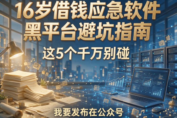 16岁借钱应急软件黑平台避坑指南，这5个千万别碰！