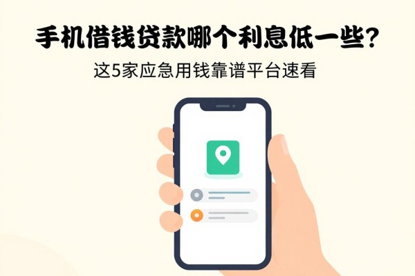 2026实测!手机借钱贷款哪个利息更低一些?这5家应急用钱靠谱平台速看