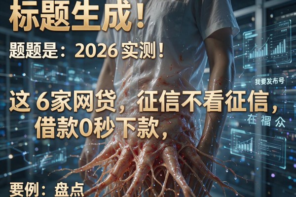 2026实测!这6家网贷征信不看征信,借款0秒下款实例盘点