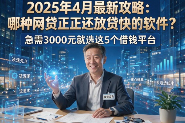 2025年4月最新攻略：哪种网贷正规还放贷快的软件？急需3000元就选这5个借钱平台