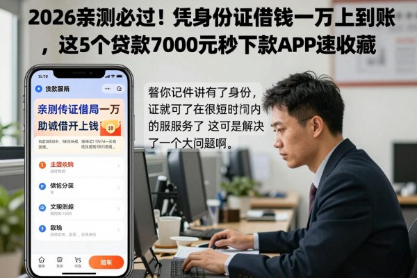 2026亲测必过！凭身份证借钱一万马上到账，这5个贷款7000元秒下款APP速收藏