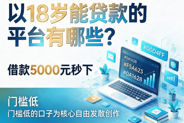 18岁能贷款的平台有哪些?盘点这几家借款5000元秒下、门槛低的口子